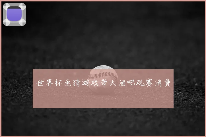 世界杯竞猜游戏带火酒吧观赛消费