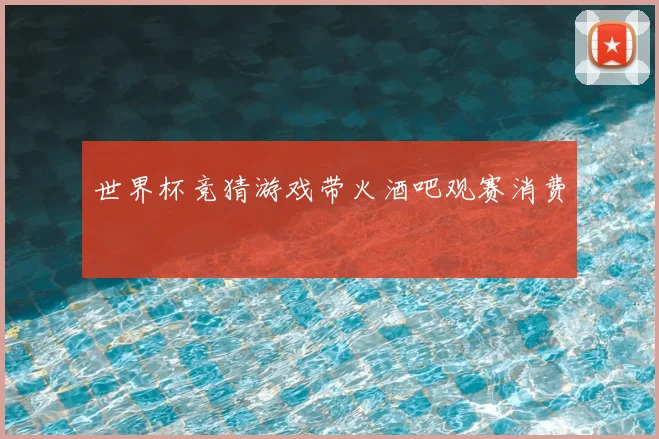 世界杯竞猜游戏带火酒吧观赛消费